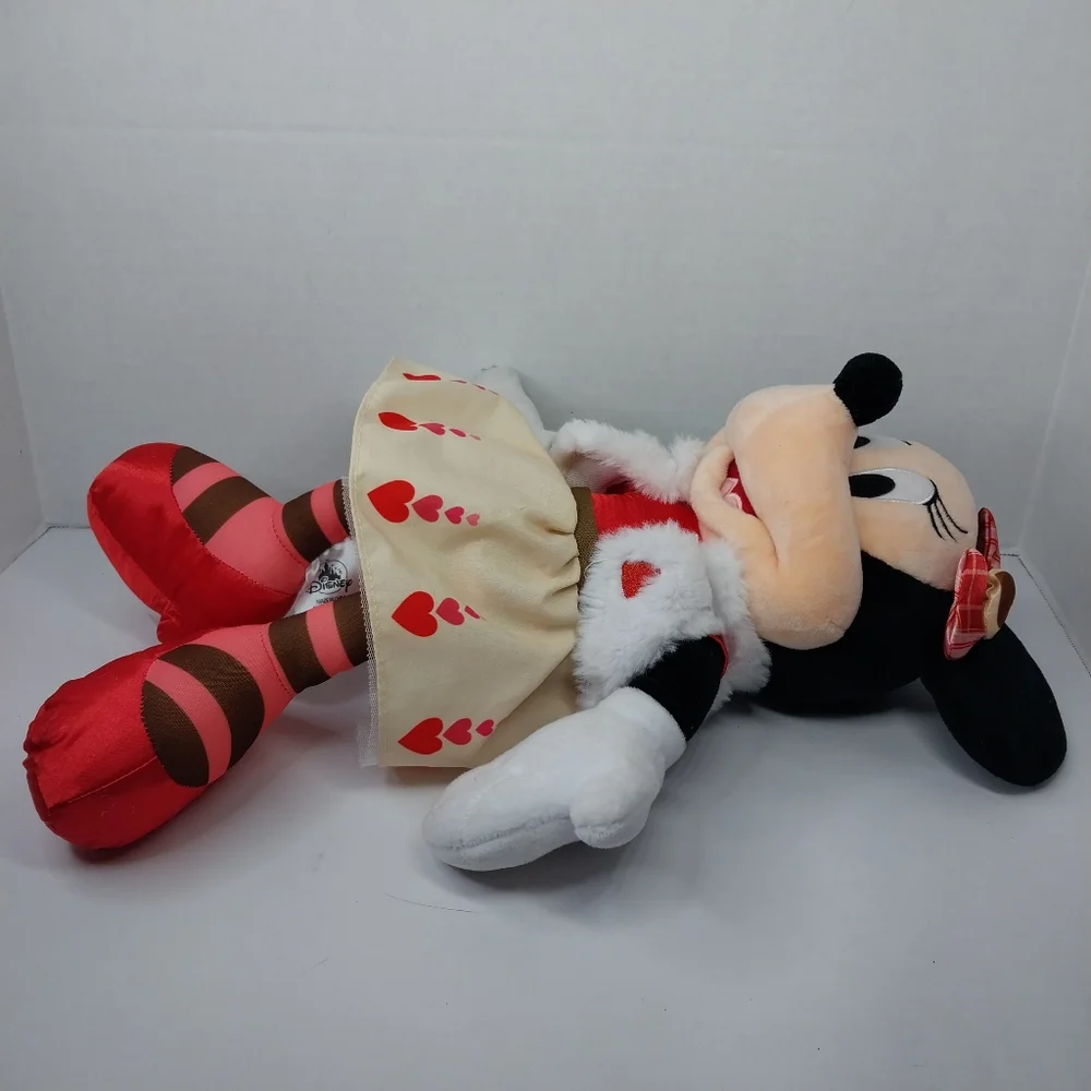 Disney World Valentine's Day Plush Disney Minnie W/Hearts Skirt 16inc Soft Plush - Picture 4 of 11
